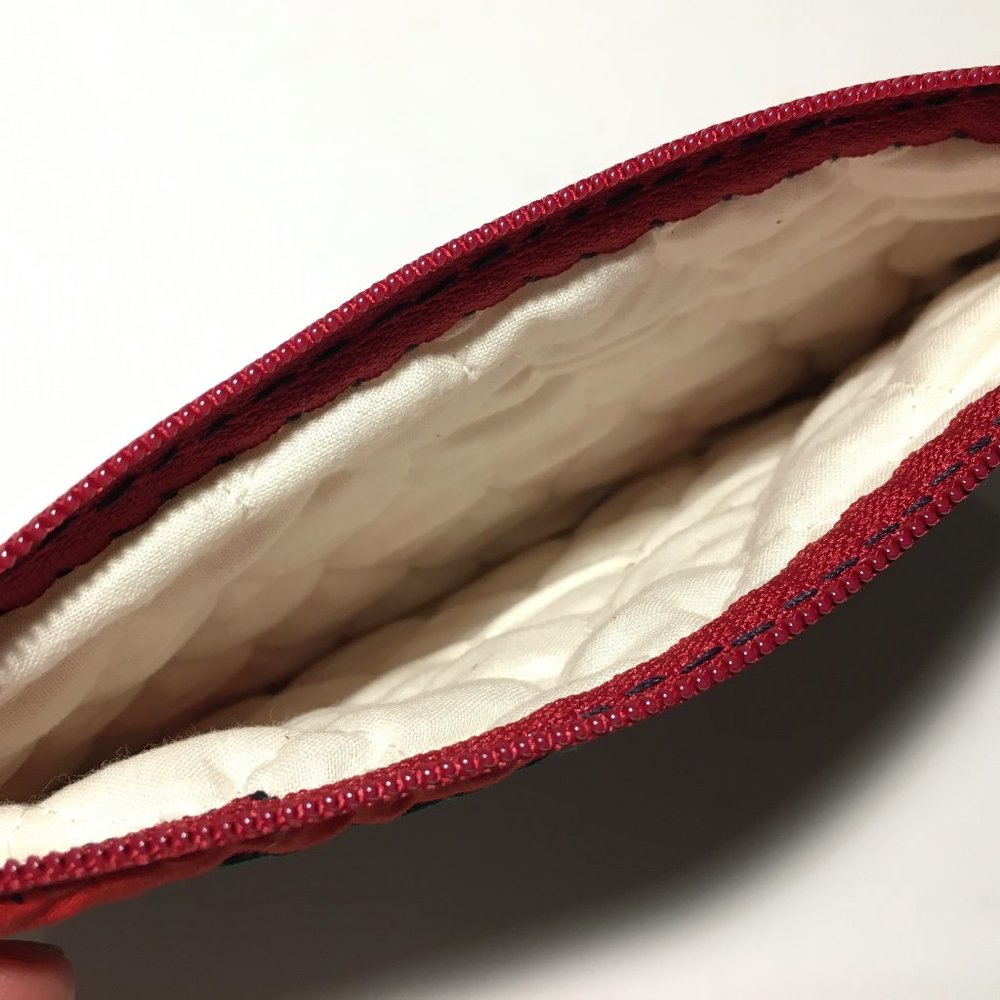Handmade Quilted Cotton Zippered Pouch, NEW - Picture 3 of 9